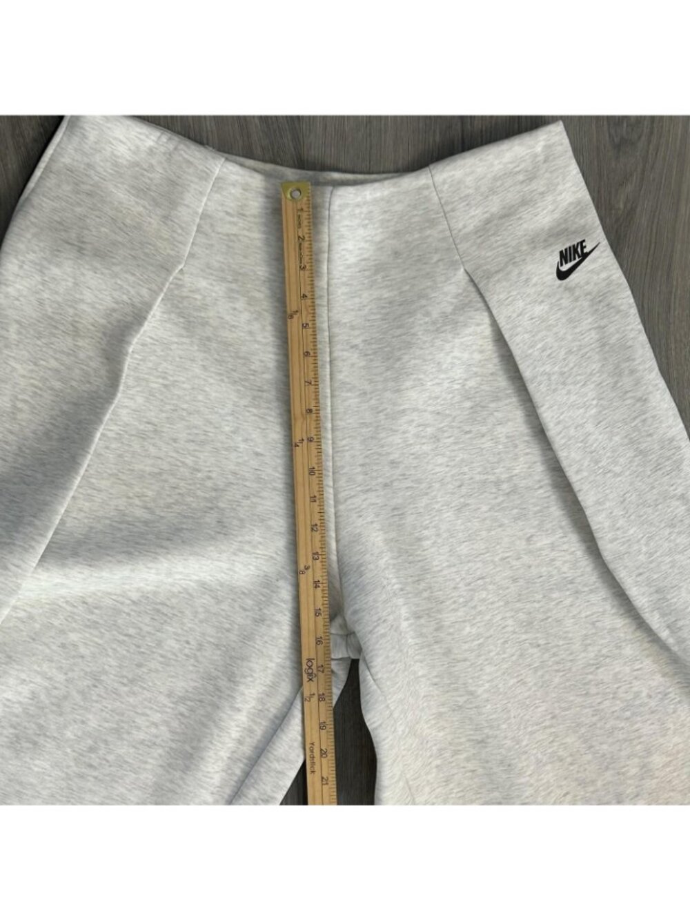 Nike Sweatpants Womens XL Gray Wide Leg Knit Baggy Lounge Pleated Tech Fleece - Picture 10 of 14